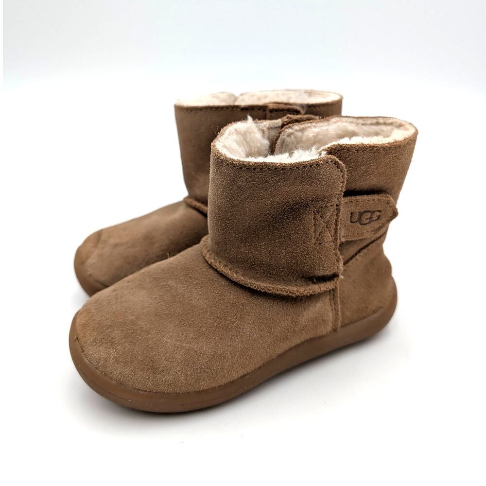 UGG Keelan II Slip-On Ankle Boots Round Toe Kids' Chestnut Size US8 EU25